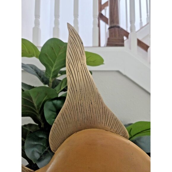 Frederick Cooper 22” Brass & Wood Angelfish Sculpture MCM Fish Vintage Decor - Picture 2 of 10